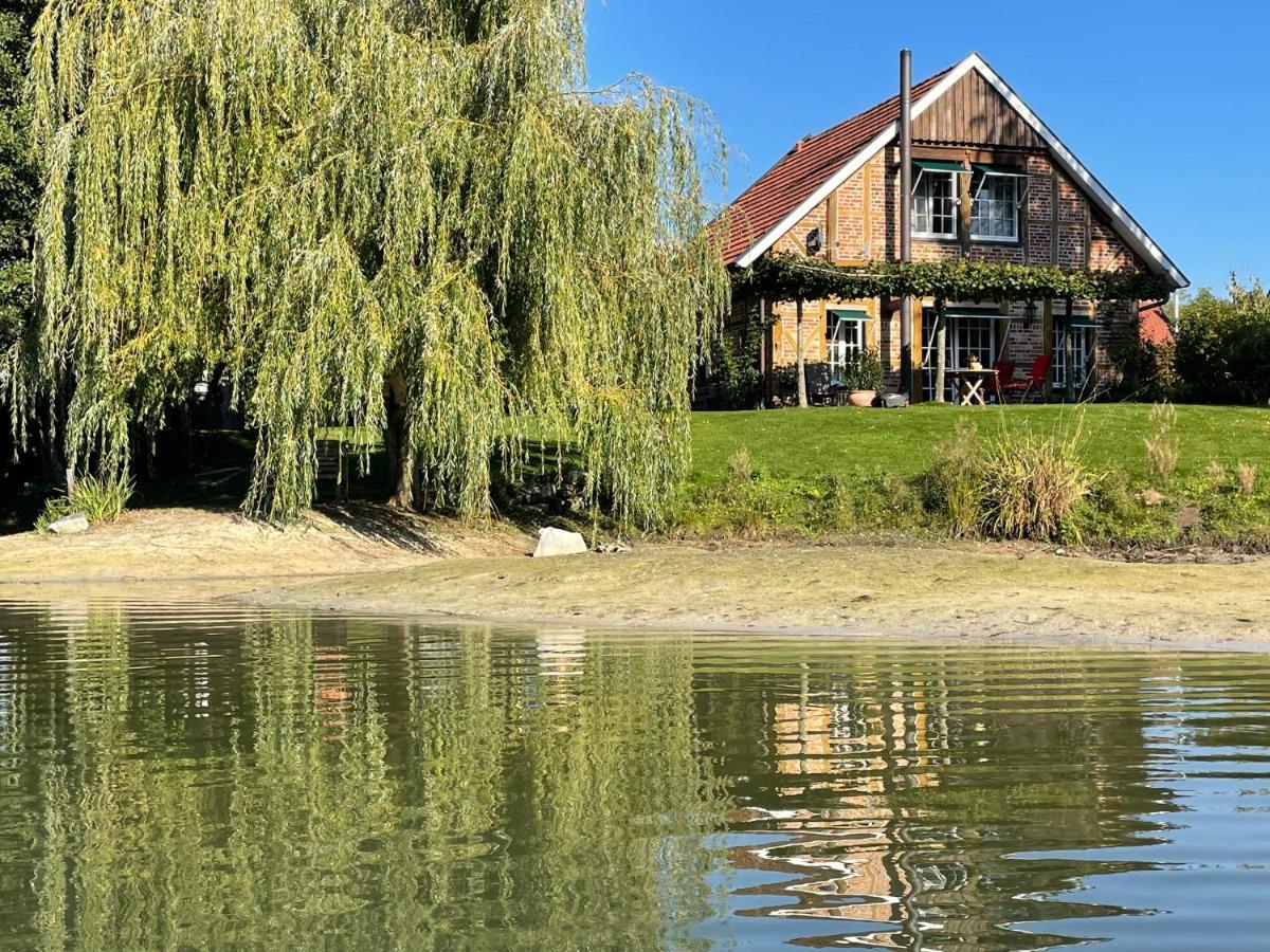 Gemuetliches Fachwerkhaus Am See Mit Kamin Warendorf Exteriér fotografie